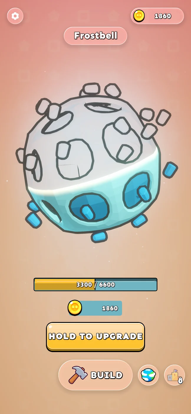 Frostbell, a little planet halfway built in Sweep